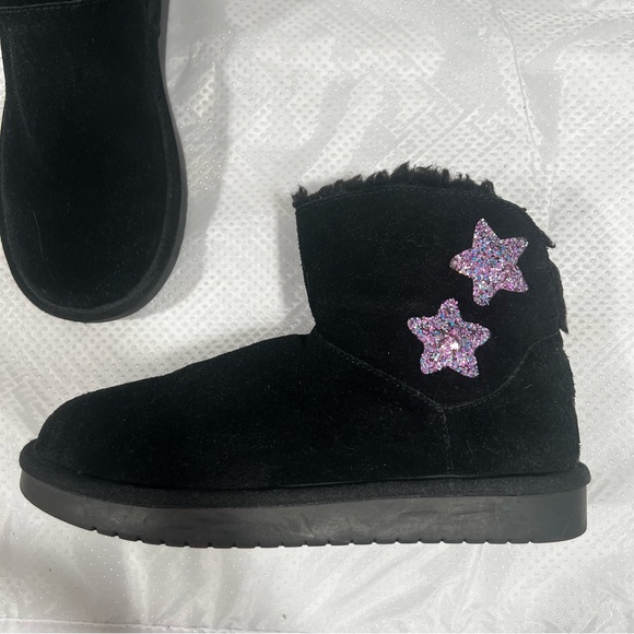 Koolaburra by UGG Koola Star Mini Black Boot Girls Sz 3 - Picture 6 of 13